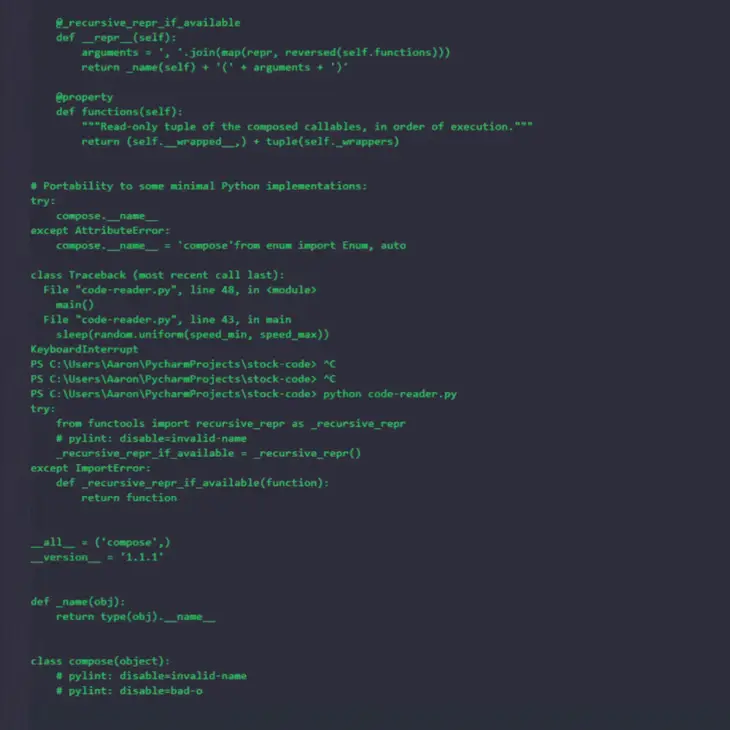 Code editor showing custom software development